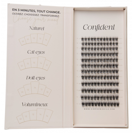 Faux cils CONFIDENT Press-On GRAND FORMAT | Effet naturel 7 jours - Simphoniecils
